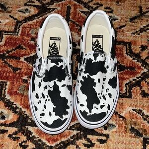 Cow print vans